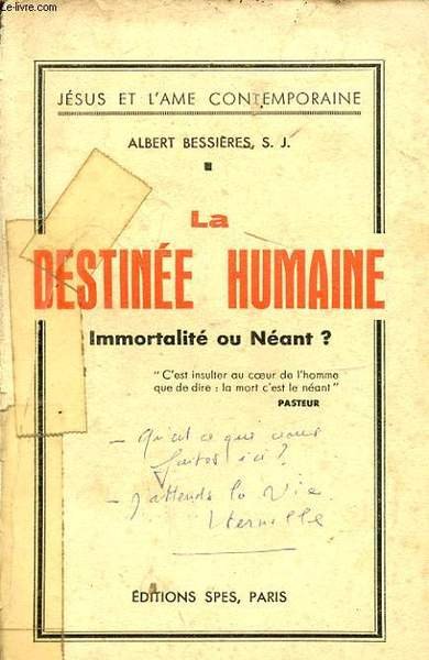 LA DESTINEE HUMAINE IMMORTALITE OU NEANT ? | Immagine principale