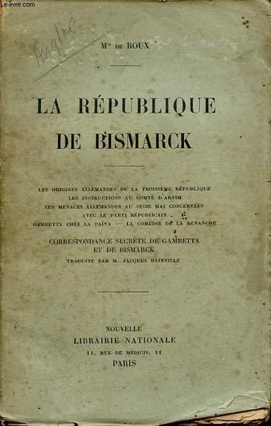 LA REPUBLIQUE DE BISMARCK