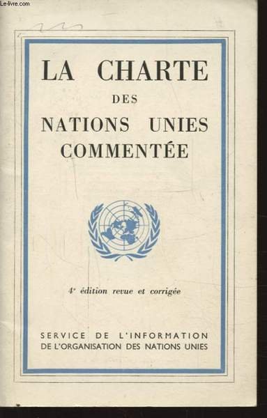 LA CHARTE DES NATIONS UNIES COMMENTEE