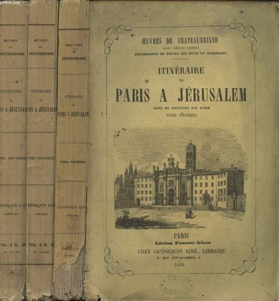 ITINERAIRE DE PARIS A JERUSALEM EN 3 TOMES | Immagine principale
