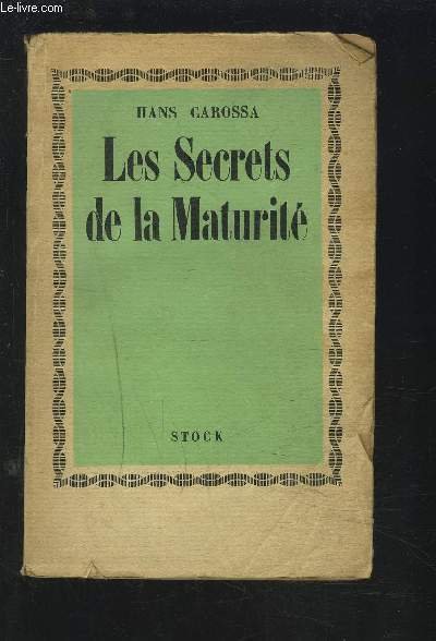 LES SECRETS DE LA MATURITE - EXTRAIT DU JOURNAL D'ANGERMANN. | Immagine principale