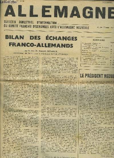 ALLEMAGNE - N�60/61 - 11� ANNEE : Le discours d'adieu … | Immagine principale