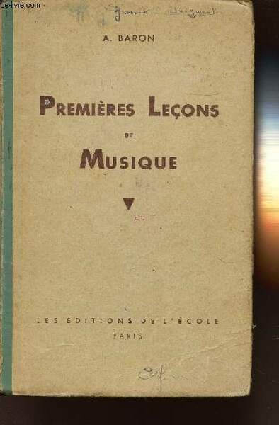 PREMIERES LECONS DE MUSIQUE | Immagine principale