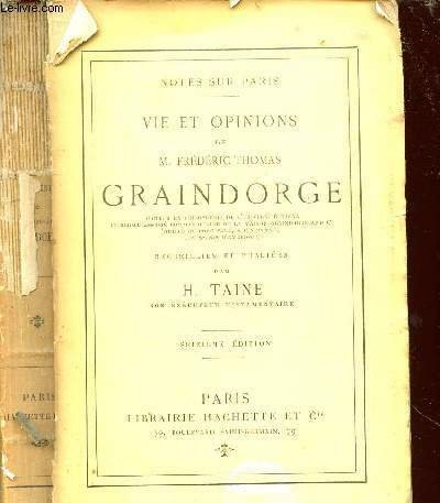 GRAINDORGE : VIE ET OPINIONS DE M. FREDERIC-THOMAS