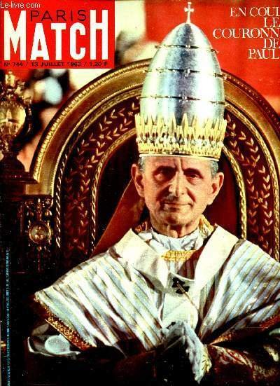 PARIS-MATCH N�744 - 13 JUI 63 : Ils n'ont que le droit de r�volte, par Roger Mauge / Gagarine : Je suis le cosmonaute N� 1 / Ses chevaux gagnent parce qu"ils l'aiment, Etienne Pollet / La chine lance son 'Mein Kamps" en 25 points,etc