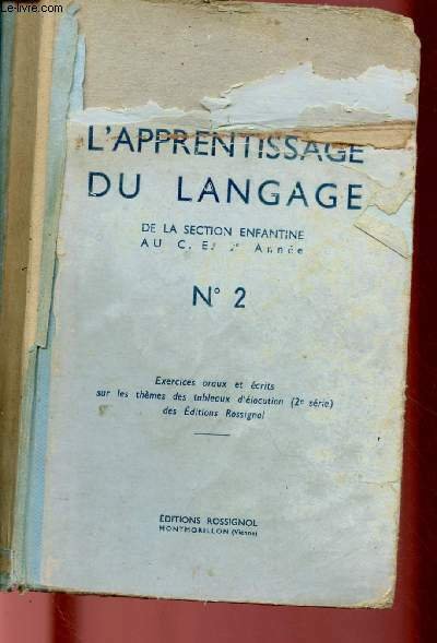 L'APPRENTISSAGE DU LANGAGE DE LA SECTION ENFANTINE AU C.E. 2E …