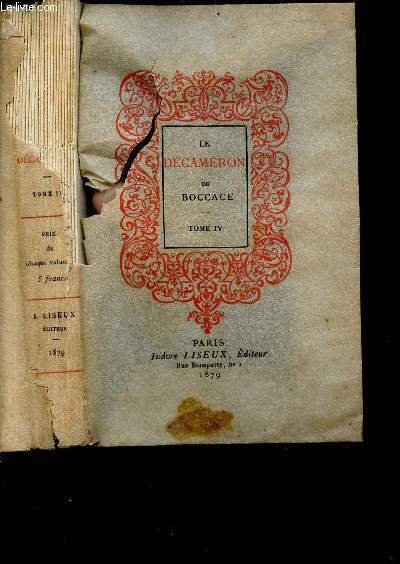 LE DECAMERON DE BOCCACE - TOME IV