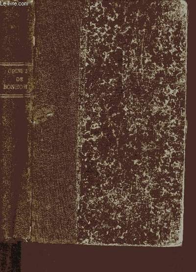 LES OPINIONS DE JACQUES BONHOMME