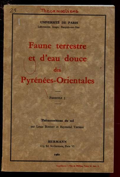 THECAMOEBIEN DU SOL / FASCICULE 5 FAUNE TERRESTRE ET D'EAU …