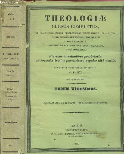 TOMUS VIGESIMUS : HISTOIRE DES SACREMENTS - DE SACRAMENTIS IN … | Immagine principale