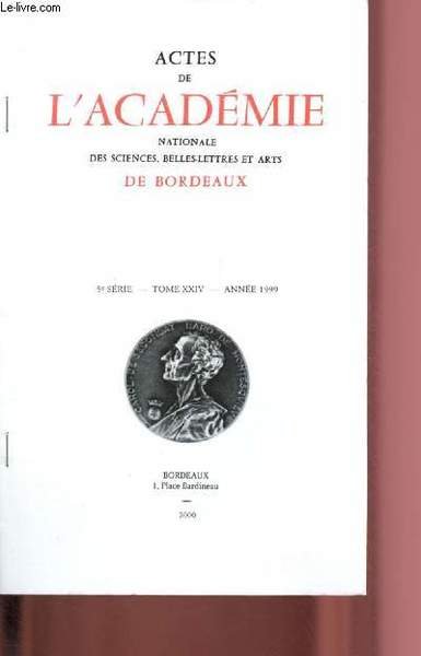 5e SERIE - TOME XXIV - ANNEE 1999 - ACTES …