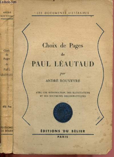 Choix de pages de Paul L�autaud