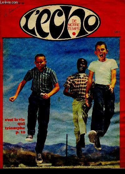 L'écho de notre temps N°35 avril 1968 - c'est la vie qui triomphe - Jérusalem - Pâques - Le bal, qu'en pesner? Peut-on y aller? faut-il le condamner? - Des loisirs à mon âge? - astuce couture