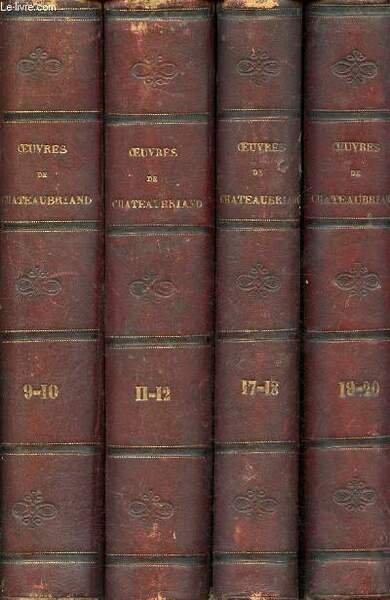 Oeuvres de chateaubriand - 4 volumes : tome 9- 10 … | Immagine principale