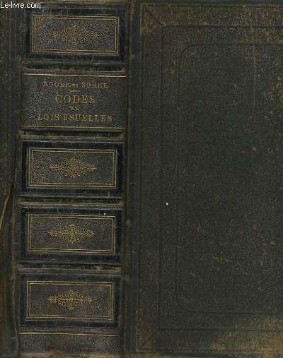 CODES ET LOIS USUELLES class�s par ordre alphab�tique, contenant la … | Immagine principale