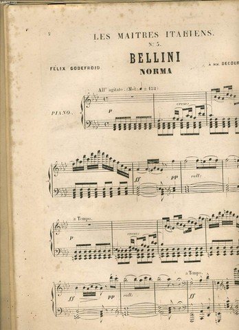 LES MAITRES ITALIENS n�5 BELLINI pour piano - � Mme DECOURCELLE