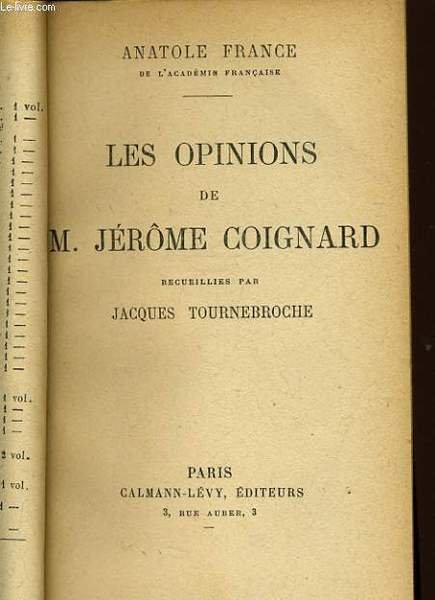 LES OPINIONS DE M. JEROME COIGNARD recueillies par Jacques TOURNEBROCHE | Immagine principale