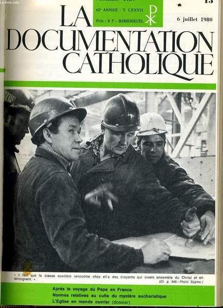 LA DOCUMENTATION CATHOLIQUE n� 13 : Apr�s le voyage du …