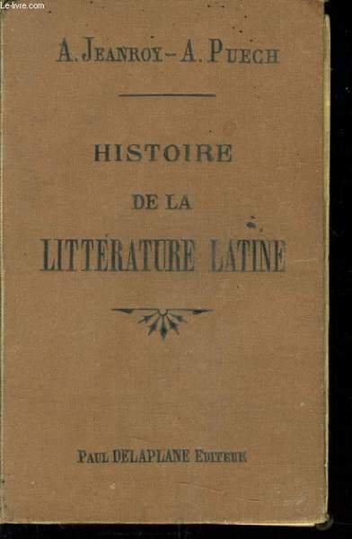 HISTOIRE DE LA LITTERATURE LATINE