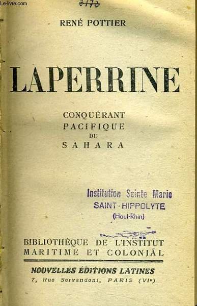 LA PERRINE conqu�rant pacifique du Sahara