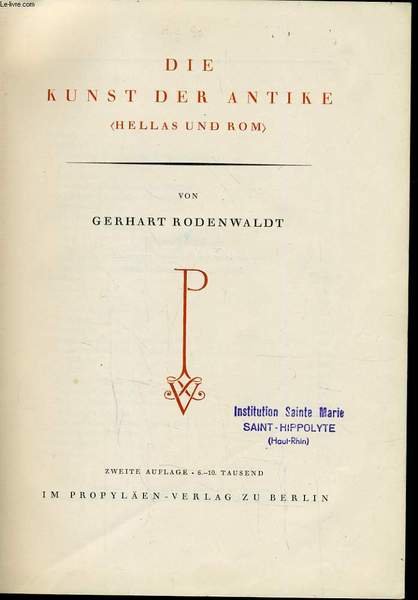 DIE KUNST DER ANTIKE (l'art de l'ancienne)