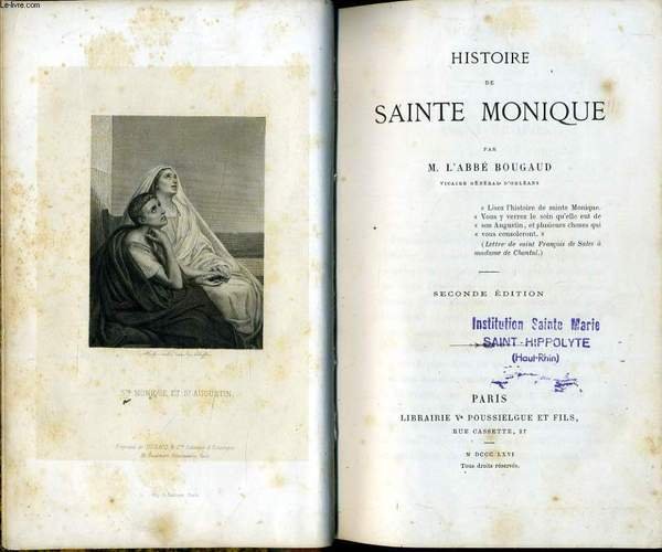 HISTOIRE DE SAINTE MONIQUE