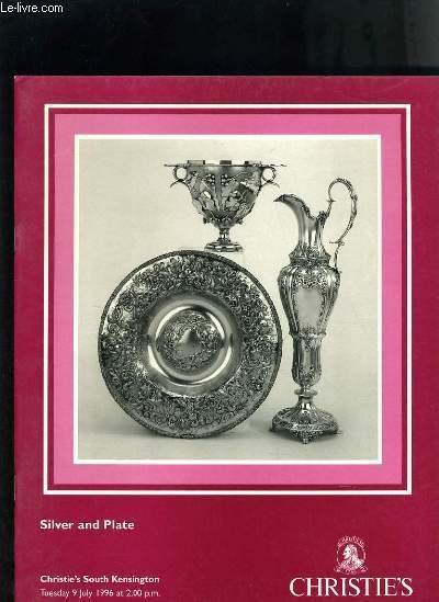 SILVER AND PLATE- CATALOGUE VENTE AUX ENCHERES