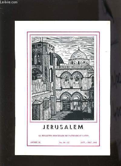 JERUSALEM N�10 - 12 - ANNEE 58 - UNE CULTURE CHRETIENNE PLUS SOLIDE - ST CYRILLE DE SCYTOPOLIS