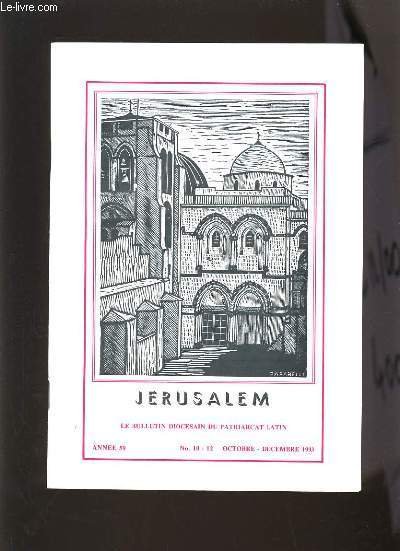 JERUSALEM N�10 - 12 - ANNEE 59 - HOMELIE DE NOEL 1993, S. BARSANUFE LE GRAND VIEILLARD, PARIER SUR L'ESPERANCE