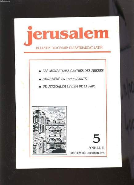 JERUSALEM N�5 - LES MONASTERES CENTRES DES PRIERES - CHRETIENS … | Immagine principale