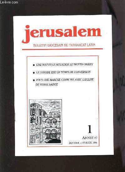 JERUSALEM N�1 - ANNEE 62 - UNE NOUVELLE SITUATION AU … | Immagine principale