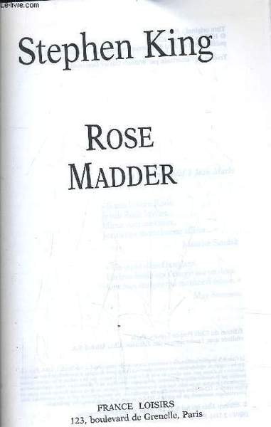 ROSE MADDER. | Immagine principale