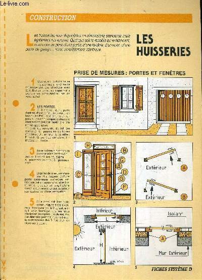 FICHES SYSTEME D - LES HUISSERIES.