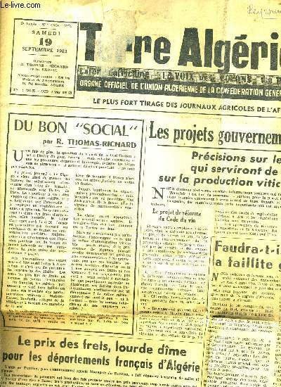 TERRE ALGERIENNE - LA TERRE AFRICAINE LA VOIX DES COLONS …