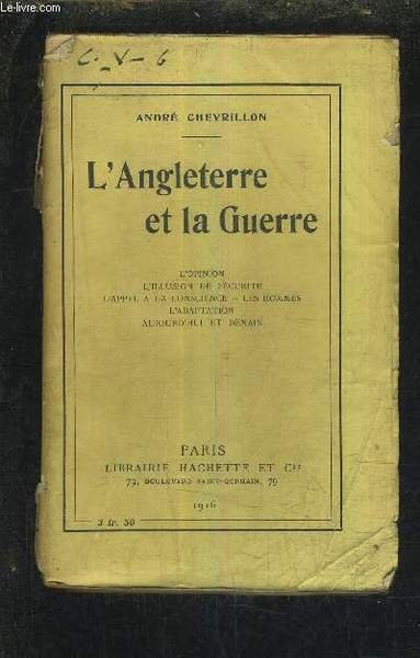 L'ANGLETERRE ET LA GUERRE - L'OPINION - L'ILLUSION DE SECURITE … | Immagine principale