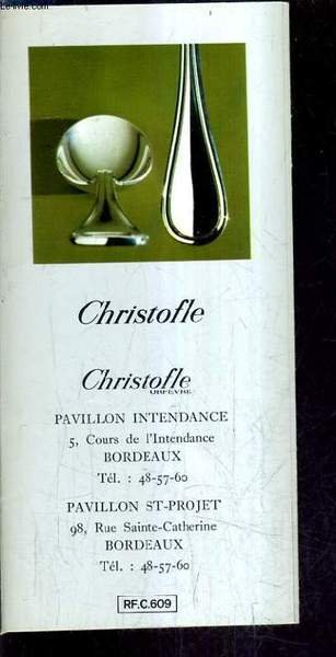 PLAQUETTE CHRISTOFLE ORFEVRE - PAVILLON INTENDANCE - PAVILLON ST PROJET …