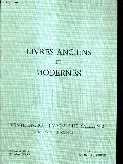 CATALOGUE DE VENTES AUX ENCHERES - LIVRES ANCIENS ET MODERNES …