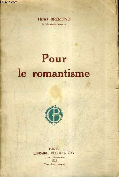 POUR LE ROMANTISME.