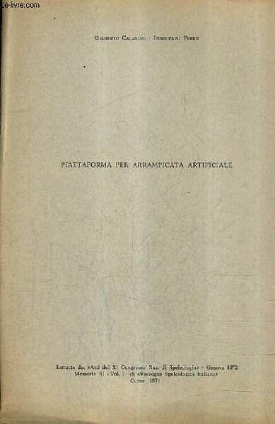 PIATTAFORMA PER ARRAMPICATA ARTIFICIALE.