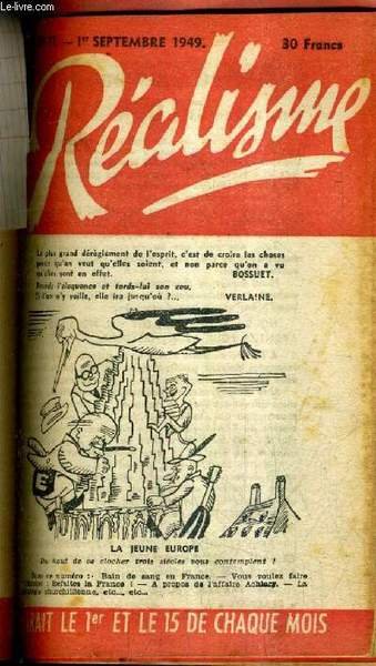 REALISME N�17 1ER SEPTEMBRE 1949 - Bain de sang en … | Immagine principale