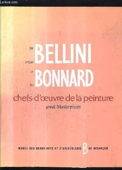 DE BELLINI A BONNARD CHEFS D'OEUVRE DE LA PEINTURE DU … | Immagine principale
