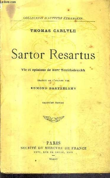 SARTIR RESTARTUS VIE ET OPINIONS DE HERR TEUFELKSDROECKH / COLLECTION … | Immagine principale