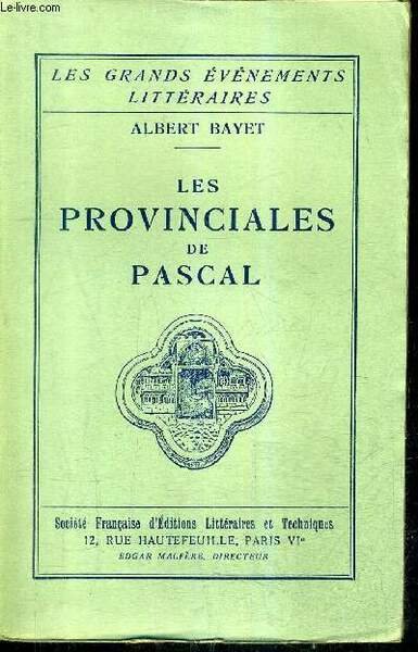 LES PROVINCIALES DE PASCAL / COLLECTION LES GRANDS EVENEMENTS LITTERAIRES. | Immagine principale