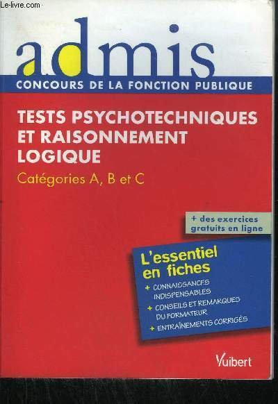 ADMIS - CONCOURS DE LA FONCTION PUBLIQUE - TESTS PSYCHOTECHNIQUES …
