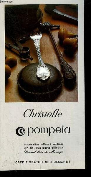 PLAQUETTE - CHRISTOFLE - POMPEIA - ORFEVRE A BORDEAUX