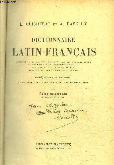 DICTIONNAIRE LATIN-FRANCAIS + DICTIONNAIRE FRANCAIS-LATIN