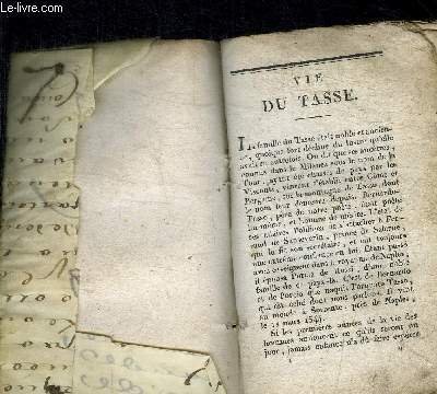 VIE DU TASSE - JERUSALEM DELIVREE