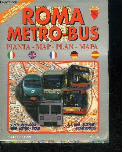 ROMA METRO-BUS - PIANTA MAP PLAN MAPA - PLAQUETTE DEPLIANTE …