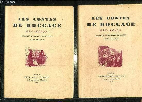 LES CONTES DE BOCCACE DECAMERON - EN DEUX TOMES - TOMES 1 + 2 .