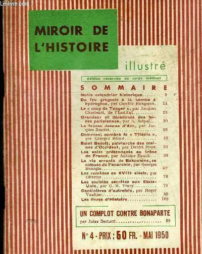 MIROIR DE L'HISTOIRE ILLUSTRE N�4 MAI 1950 - Du feu …